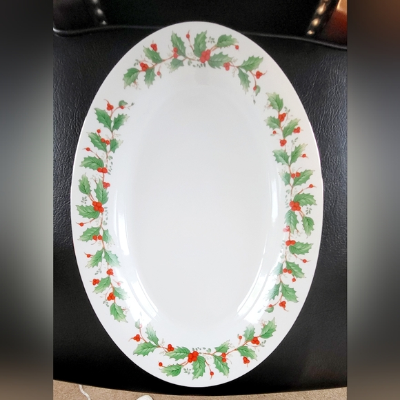 China Pearl NOEL Fine China Liling TWO (2) Serving Platters 14 1/8" x 9 11/16" - Picture 4 of 7